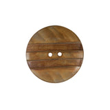 Striped Natural 2-Hole Horn Button - 40L/25.5MM