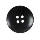 Black and Brown Textural Horn 4-Hole Button - 44L/28mm