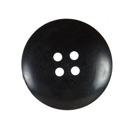 Black and Brown Textural Horn 4-Hole Button - 44L/28mm
