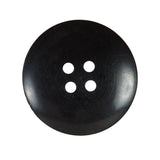 Black and Brown Textural Horn 4-Hole Button - 45L/29mm