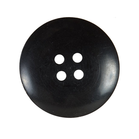 Black and Brown Textural Horn 4-Hole Button - 45L/29mm