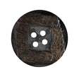 Black and Brown Textural Horn 4-Hole Button - 45L/29mm