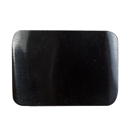 Black Rectangular Horn Coat Button - 0.875" x 1.375"