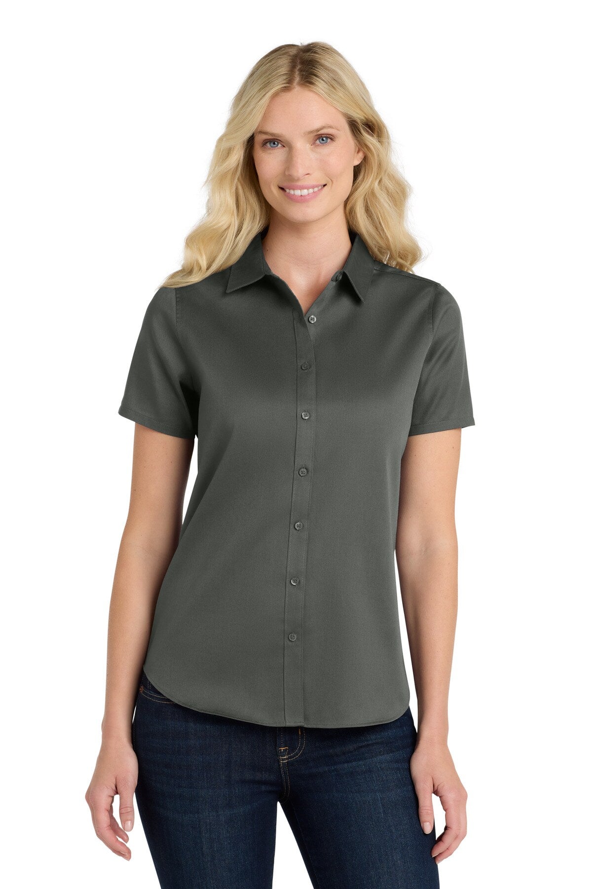 Port Authority® Short Sleeve SuperPro React Twill Women Shirt