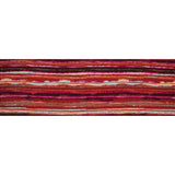 Orange and Fuchsia Ikat Striped Cotton Canvas