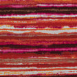Orange and Fuchsia Ikat Striped Cotton Canvas