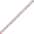 Pink and Red Ombre Floral German Jacquard Ribbon - 0.625"