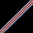 Red, White and Blue Striped Crochet Trim - 1.5"