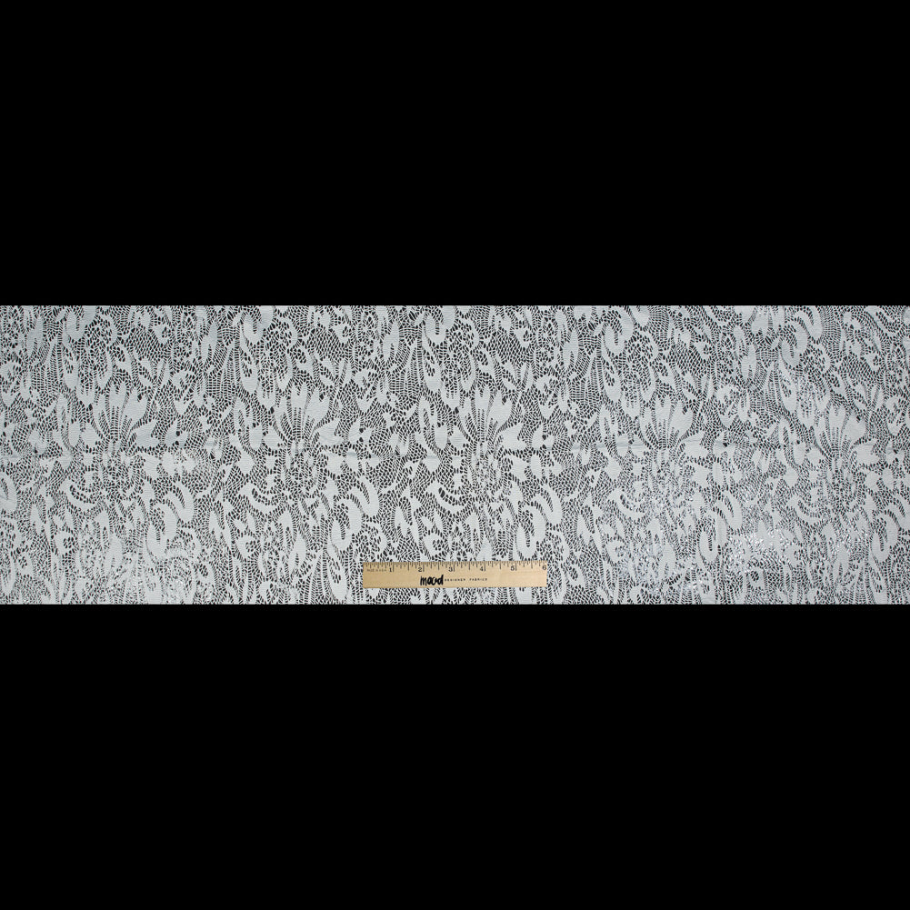 Italian White Laminated Crochet Lace
