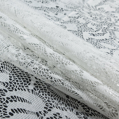 Italian White Laminated Crochet Lace
