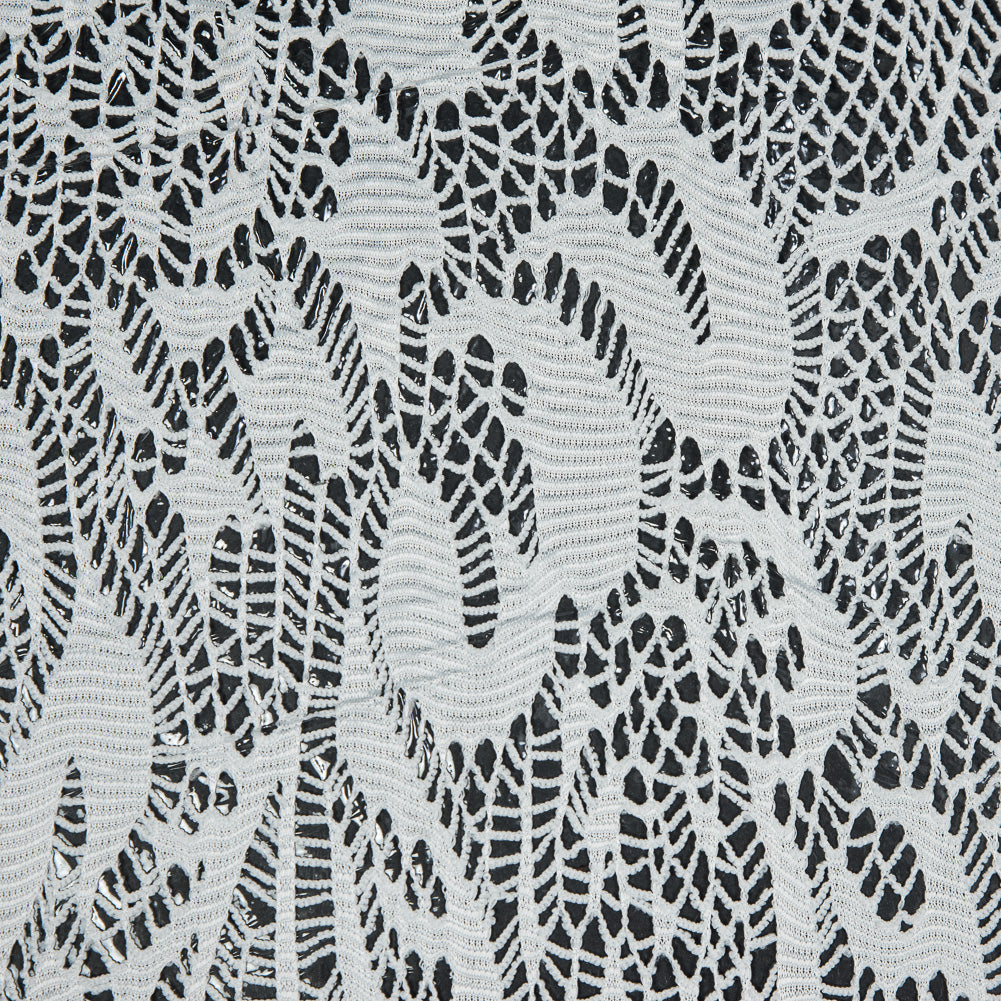 Italian White Laminated Crochet Lace