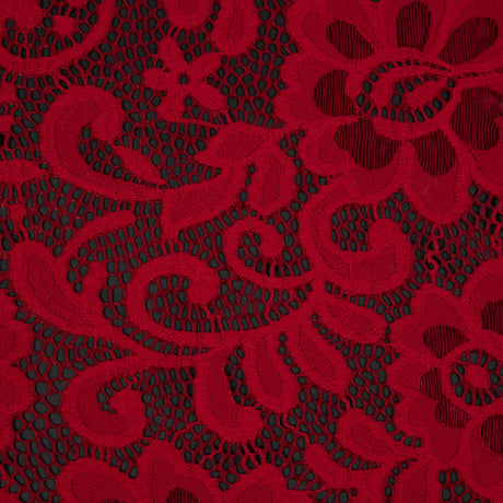 Italian Red Stretch Crochet Lace