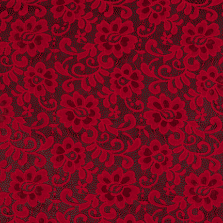 Italian Red Stretch Crochet Lace