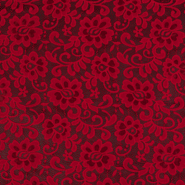 Italian Red Stretch Crochet Lace