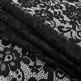 Italian Black Stretch Crochet Lace