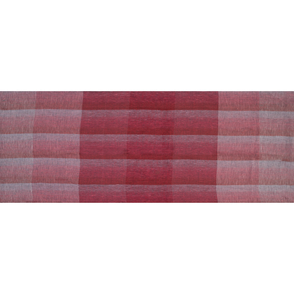 Italian Red, Pink and White Plaid Linen Scrim