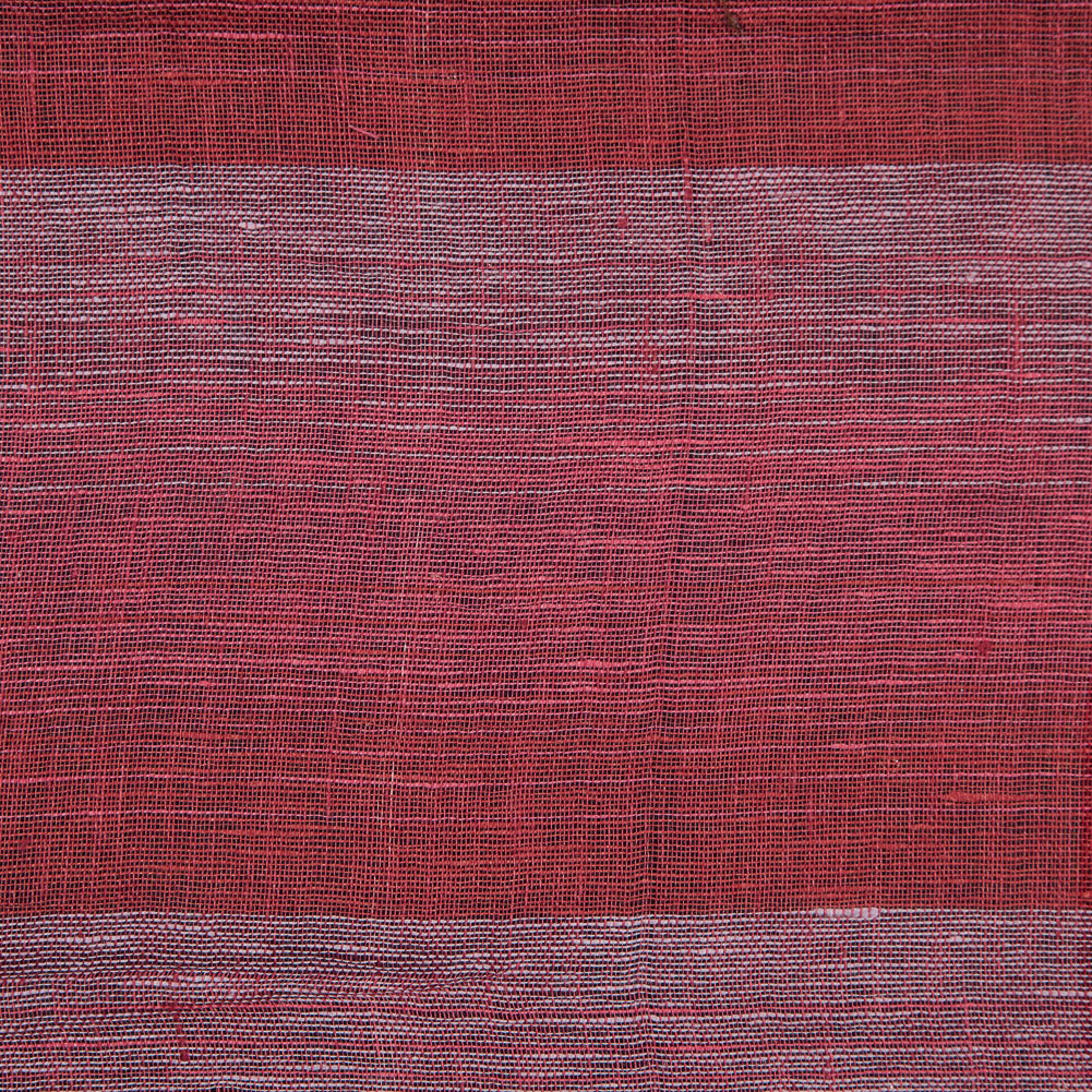 Italian Red, Pink and White Plaid Linen Scrim