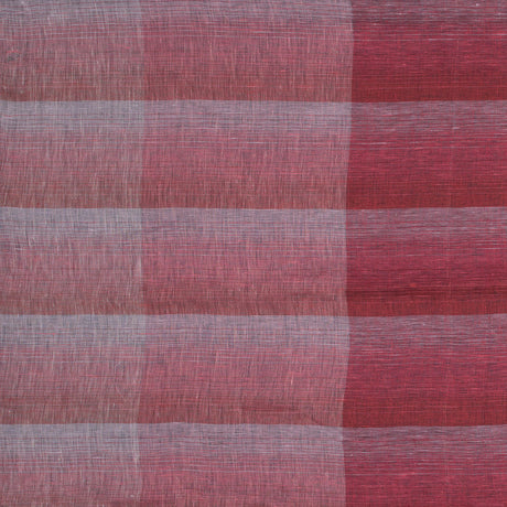 Italian Red, Pink and White Plaid Linen Scrim