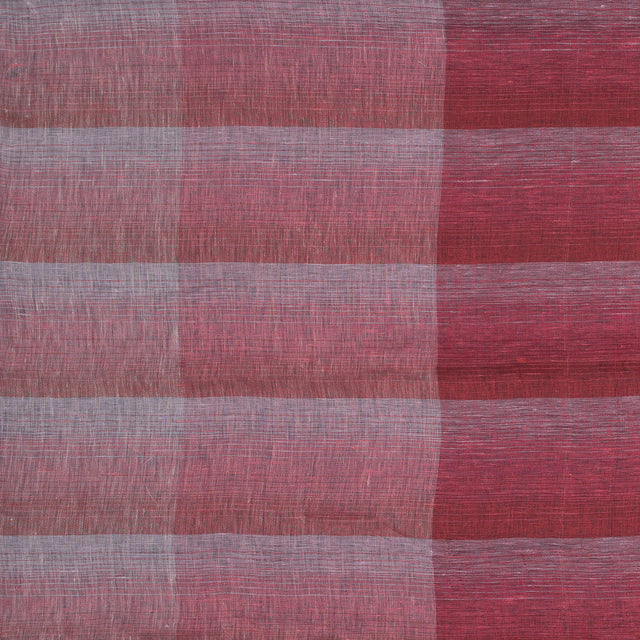 Italian Red, Pink and White Plaid Linen Scrim