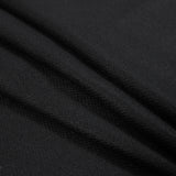 Black Basketwoven Wool and Cashmere Coating