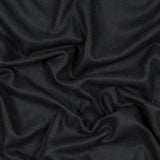 Black Basketwoven Wool and Cashmere Coating