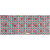 Orange, Green and Blue Diamond Floral Printed Stretch Twill Cotton