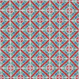 Orange, Green and Blue Diamond Floral Printed Stretch Twill Cotton