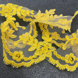 Beaded Corded Lace Trim 3" Wide