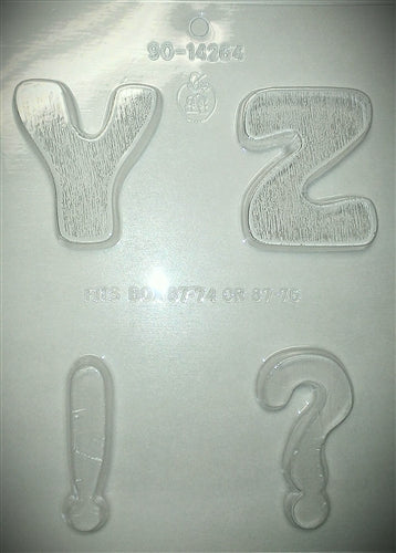 Y-Z-!-? Letters and Symbols Chocolate Mold