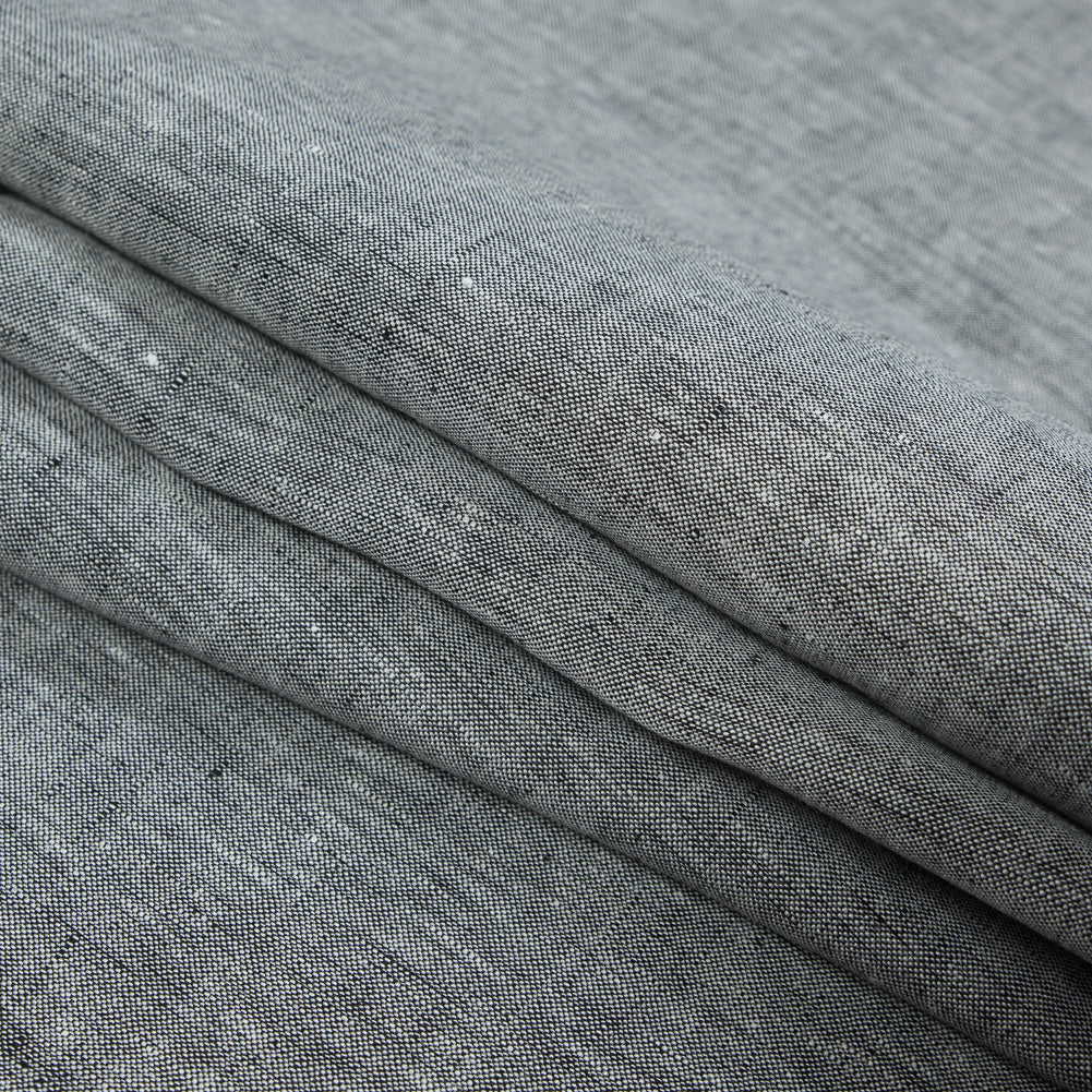 Two-Tone Linen Woven - Black and White - Sanremo Collection