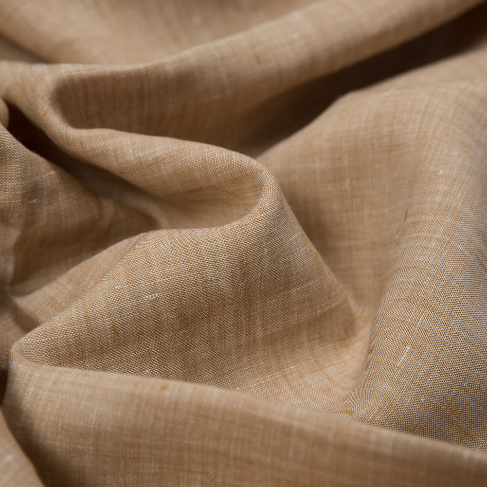 Two-Tone Linen Woven - Fall Leaf and White - Sanremo Collection