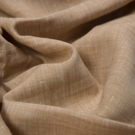 Two-Tone Linen Woven - Fall Leaf and White - Sanremo Collection