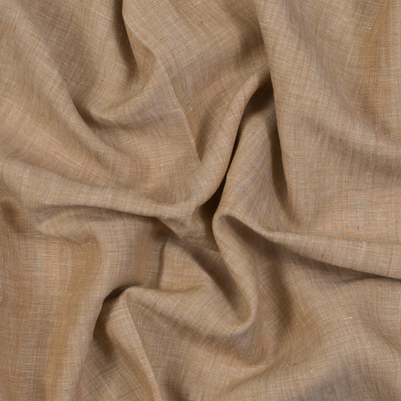 Two-Tone Linen Woven - Fall Leaf and White - Sanremo Collection