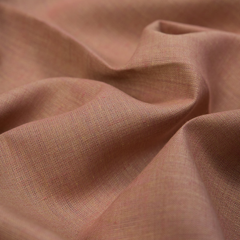Two-Tone Linen Woven - Tan and Brick - Sanremo Collection
