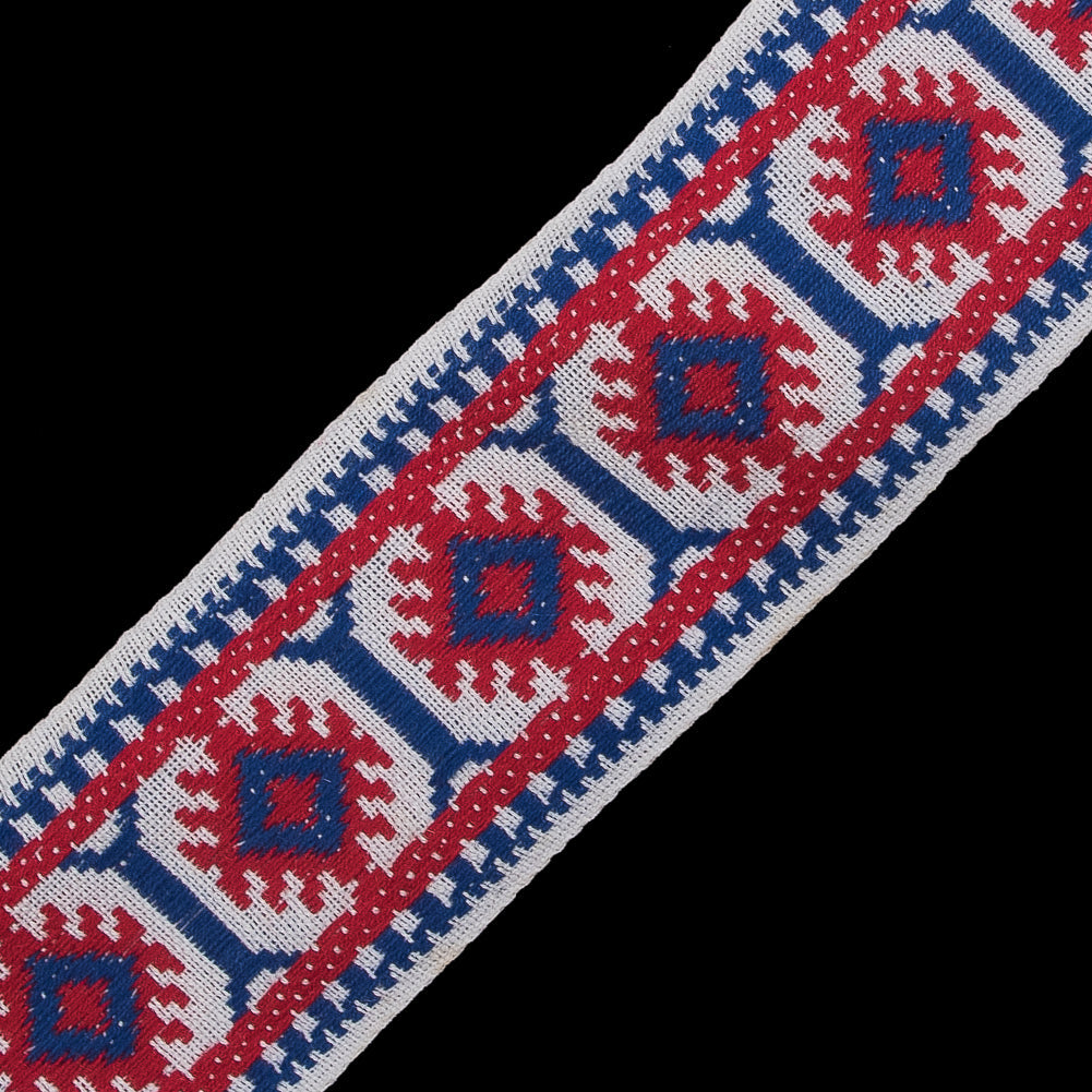 Red, White and Blue Jacquard Ribbon - 2"