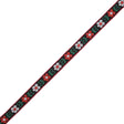 Red, Green and Black Floral German Jacquard Ribbon - 0.5"