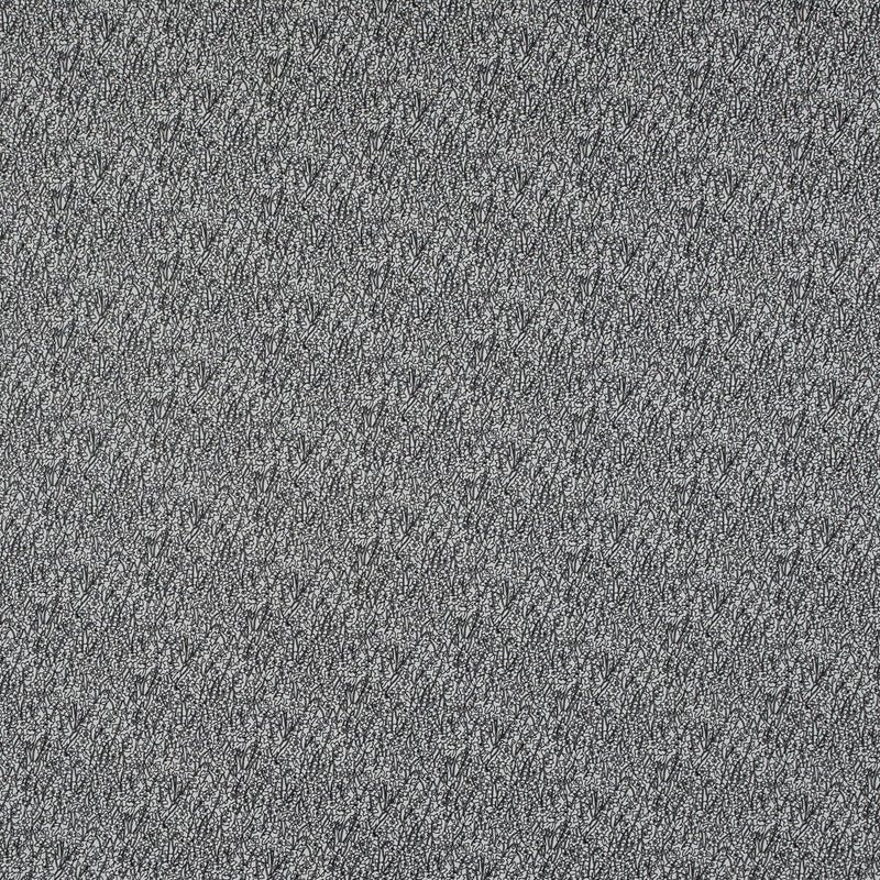Black and White Minute Floral Polyester Lining