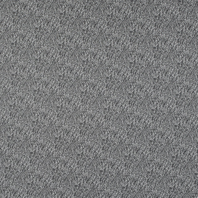 Black and White Minute Floral Polyester Lining