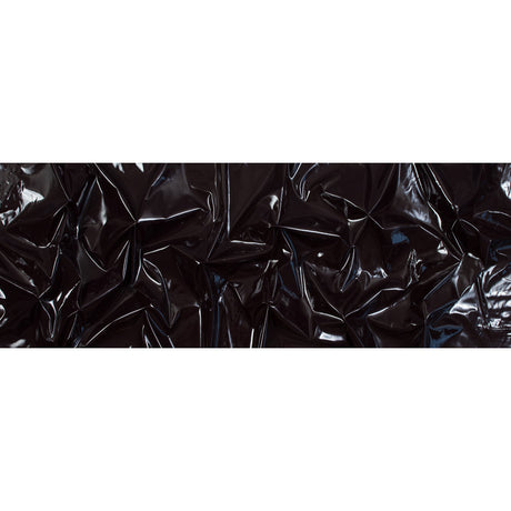 Faux Patent Leather with Black Knit Backing - Fudge