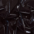 Faux Patent Leather with Black Knit Backing - Fudge