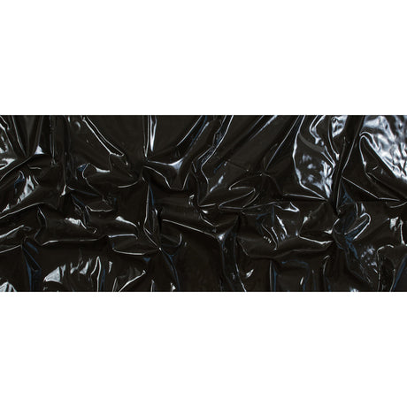 Faux Patent Leather with Black Knit Backing - Dark Olive