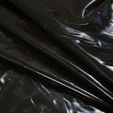 Faux Patent Leather with Black Knit Backing - Dark Olive