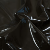 Faux Patent Leather with Black Knit Backing - Dark Olive
