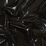 Faux Patent Leather with Black Knit Backing - Dark Olive