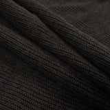 Brown Wool Ribbed Knit with Black Scuba Backing