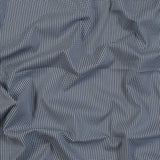 Navy and White Houndstooth Stretch Cotton Woven