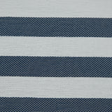 Navy and White Awning Striped Cotton and Acetate Tweed