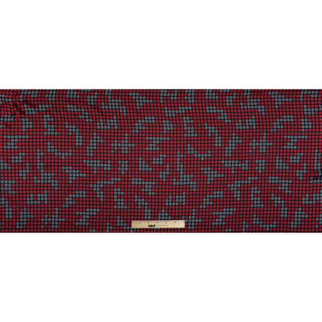 Black, Red and White Circle Printed Polyester Lining