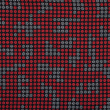 Black, Red and White Circle Printed Polyester Lining