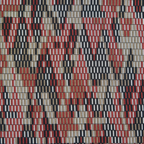 Rust and Beige Geometric Polyester Lining